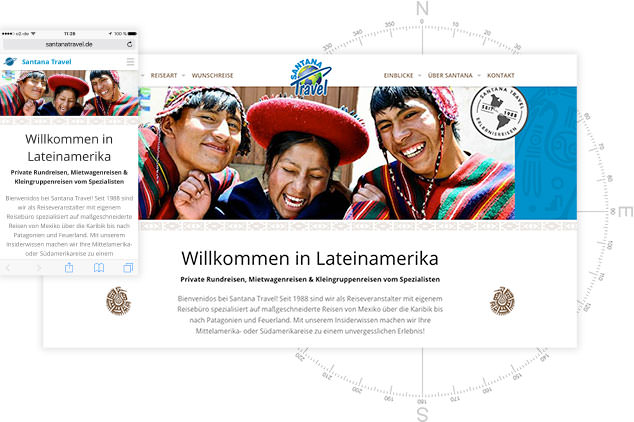 Webdesign-Projekt Santana Travel